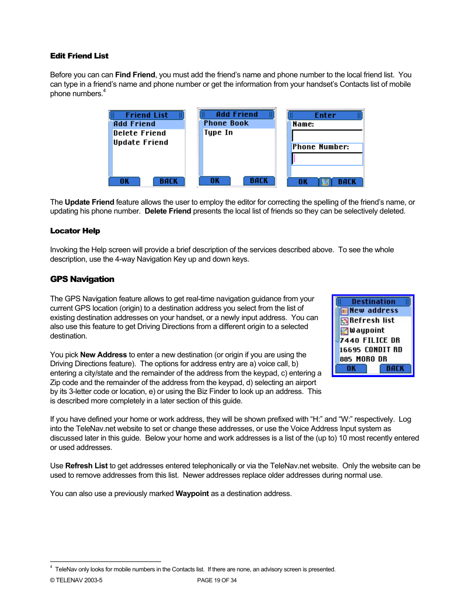 Telenav for Nextel Supported Devices: v3.0 for Motorola i860 User Manual | Page 19 / 34
