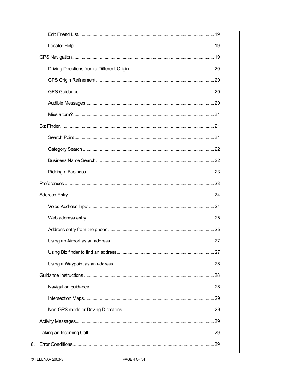 Telenav for Nextel Supported Devices: v3.0 for Motorola i860 User Manual | Page 4 / 34