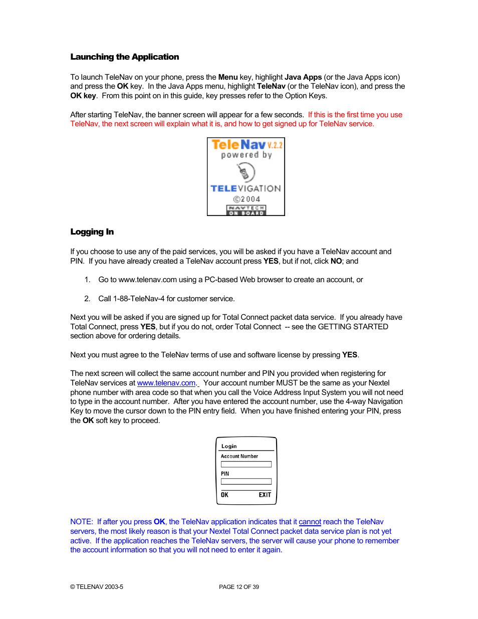 Telenav for Nextel Supported Devices: v2.2.5 for Motorola i830 User Manual | Page 12 / 39