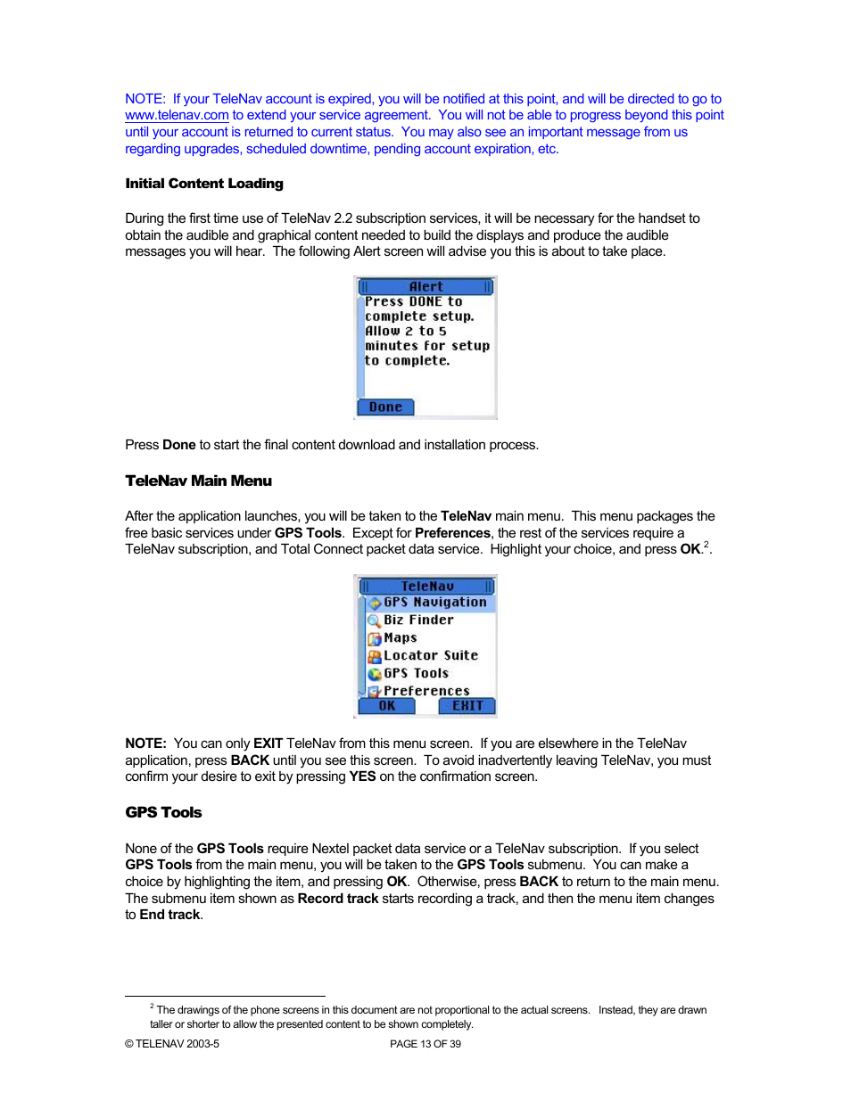 Telenav for Nextel Supported Devices: v2.2.5 for Motorola i830 User Manual | Page 13 / 39
