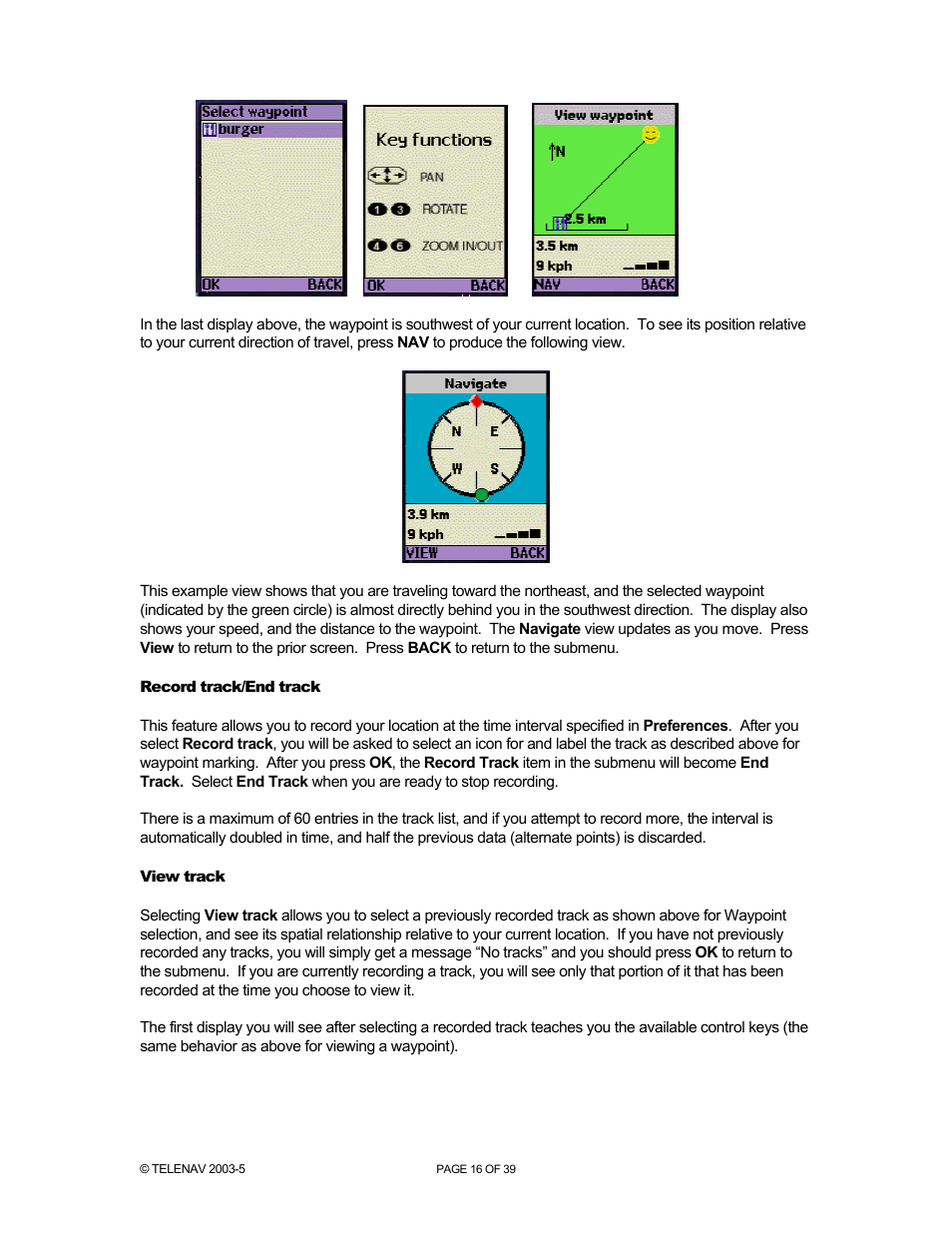 Telenav for Nextel Supported Devices: v2.2.5 for Motorola i830 User Manual | Page 16 / 39