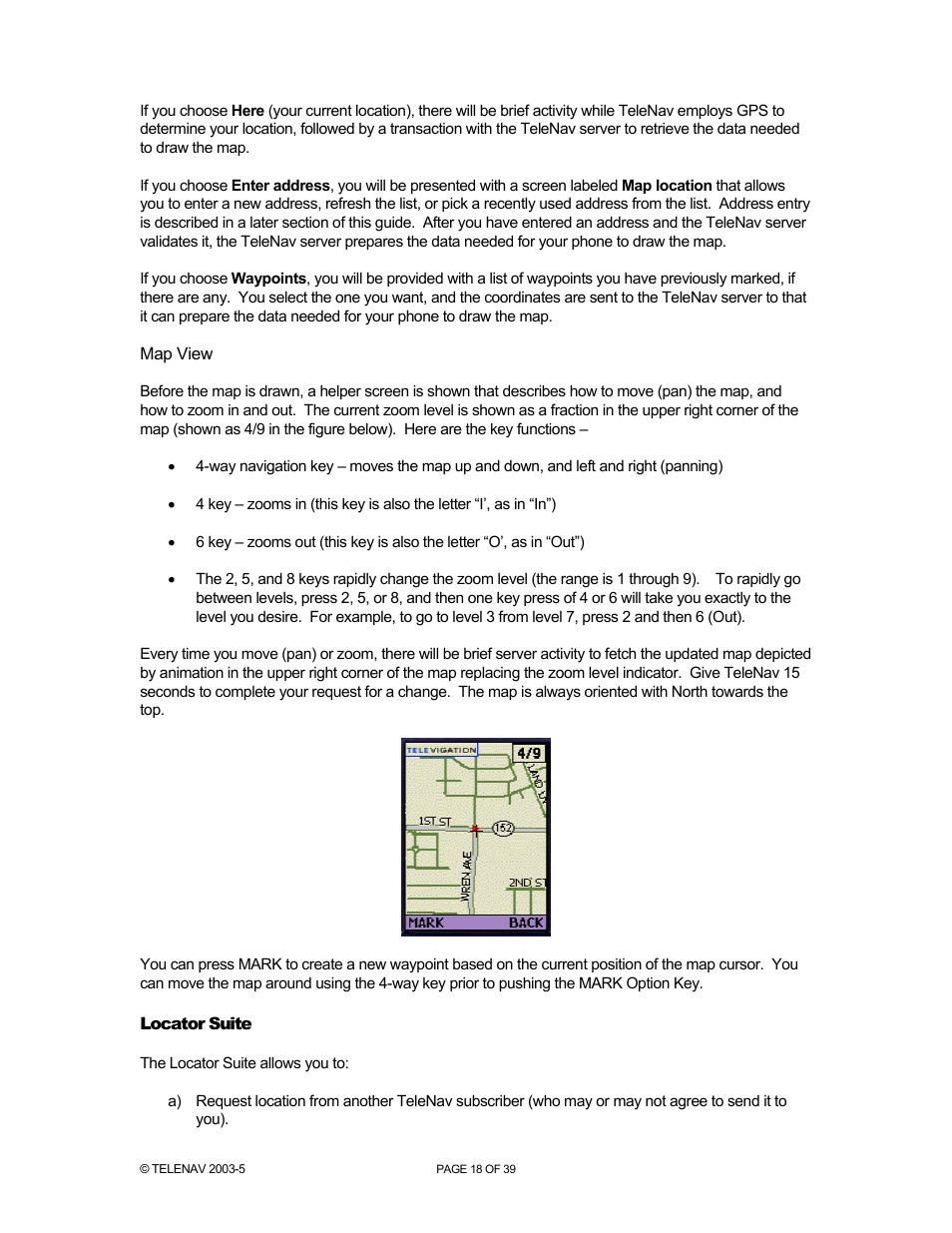 Telenav for Nextel Supported Devices: v2.2.5 for Motorola i830 User Manual | Page 18 / 39