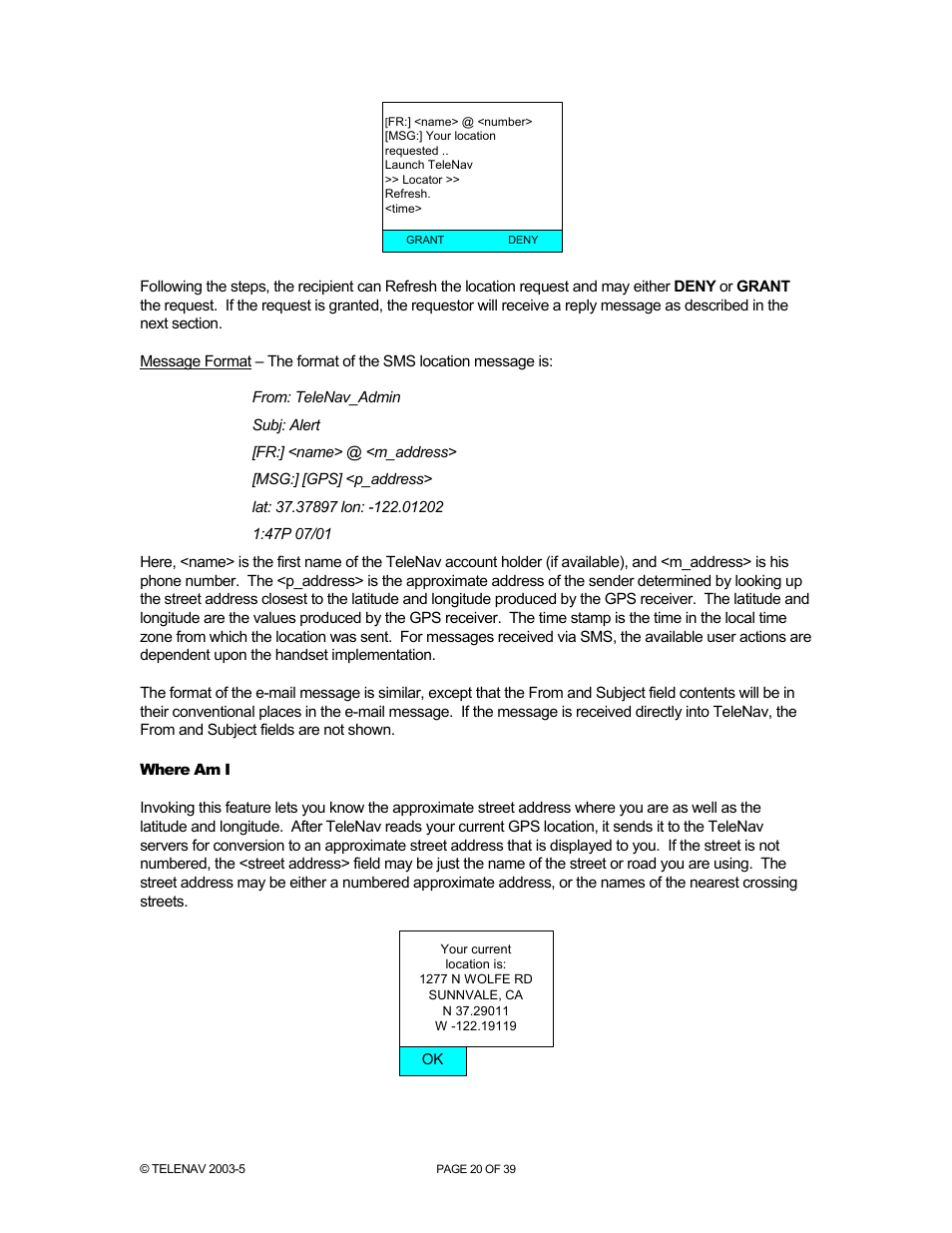 Telenav for Nextel Supported Devices: v2.2.5 for Motorola i830 User Manual | Page 20 / 39