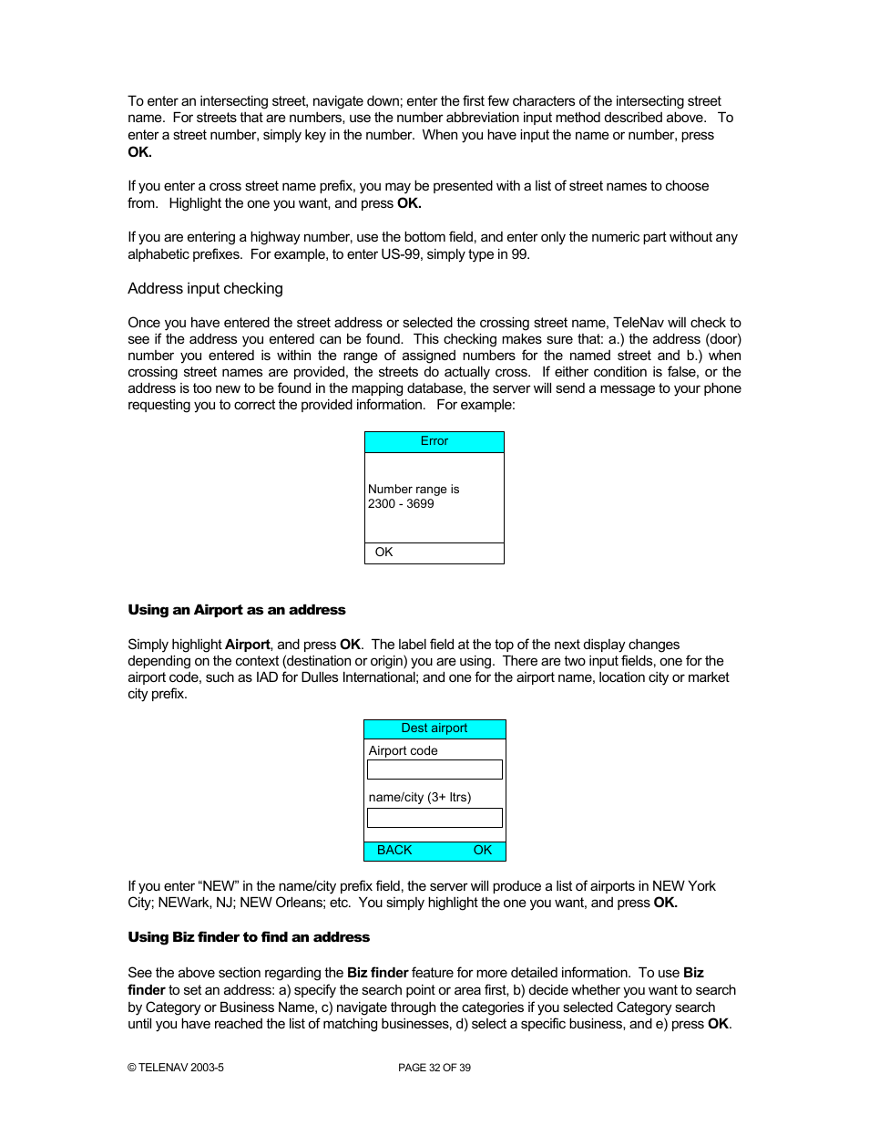 Telenav for Nextel Supported Devices: v2.2.5 for Motorola i830 User Manual | Page 32 / 39