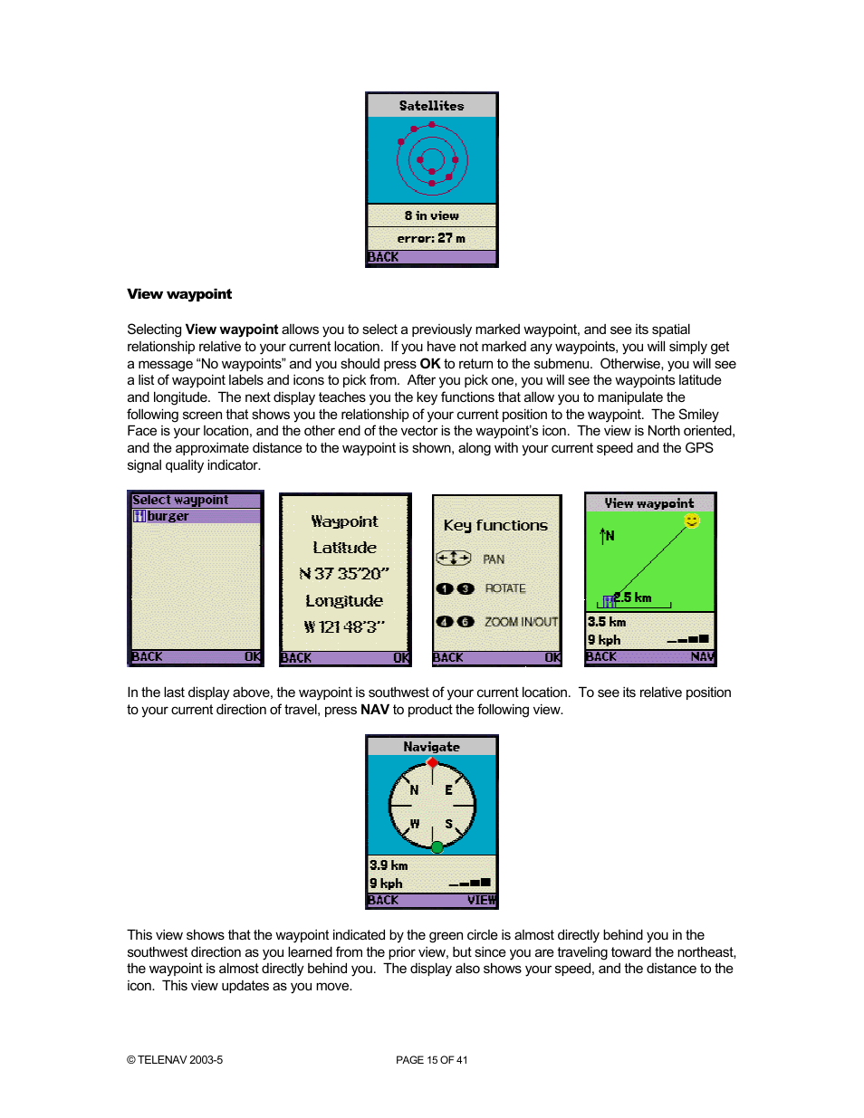 Telenav for Nextel Supported Devices: v2.2 for Motorola i730 User Manual | Page 15 / 41