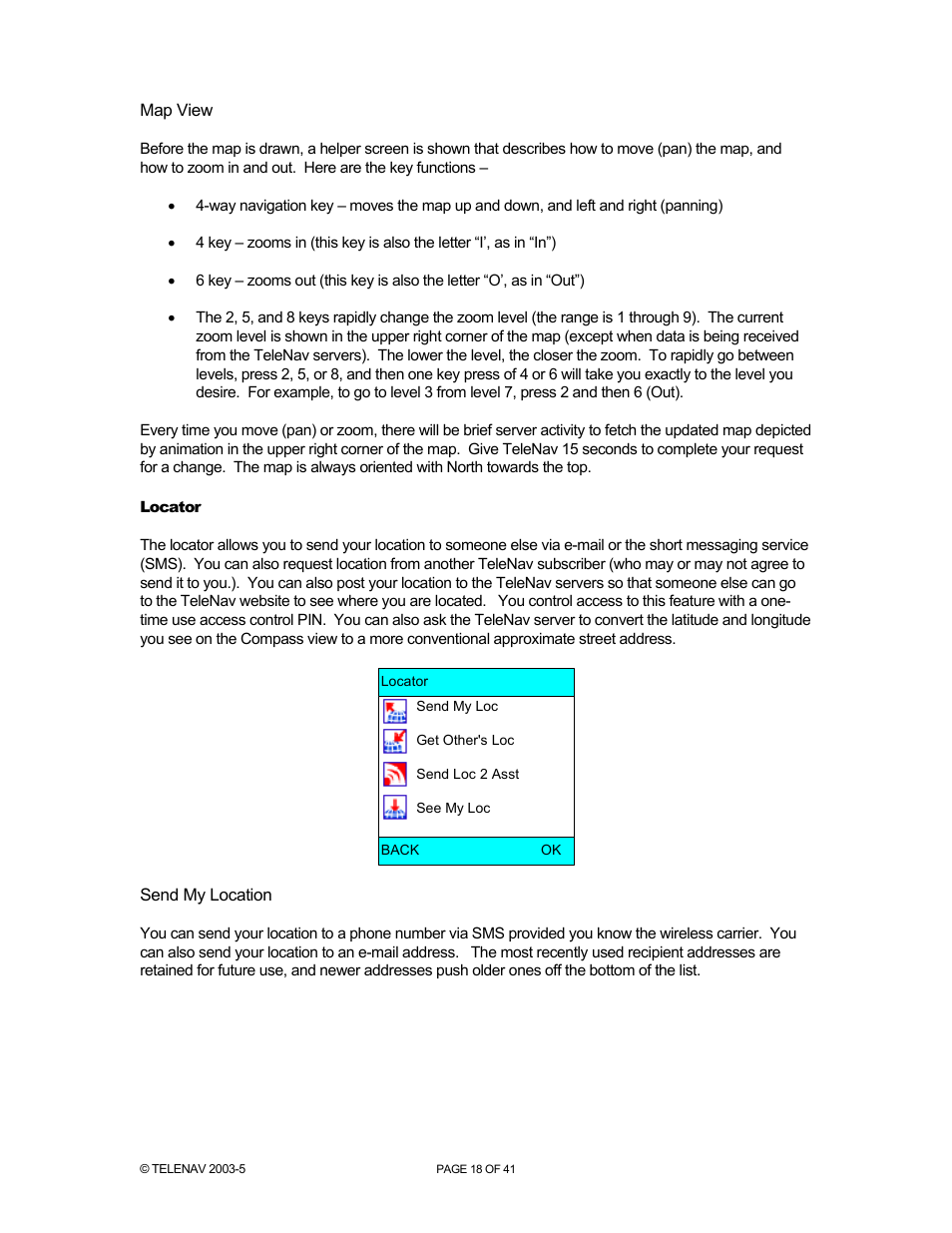 Telenav for Nextel Supported Devices: v2.2 for Motorola i730 User Manual | Page 18 / 41
