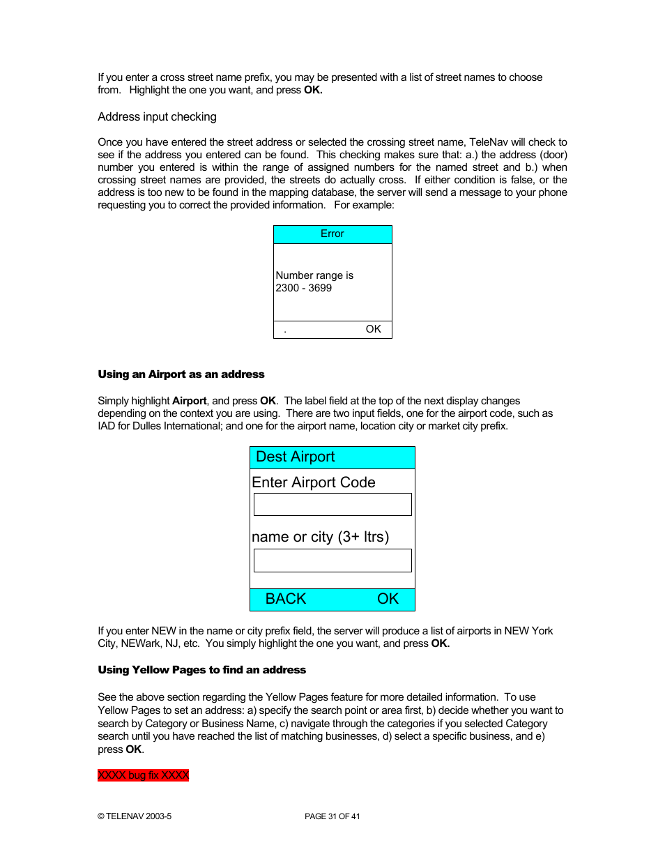Telenav for Nextel Supported Devices: v2.2 for Motorola i730 User Manual | Page 31 / 41