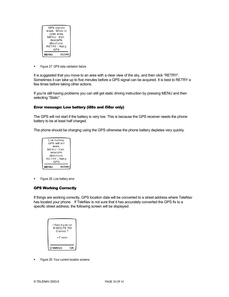 Telenav for Nextel Supported Devices: v2.2 for Motorola i730 User Manual | Page 33 / 41