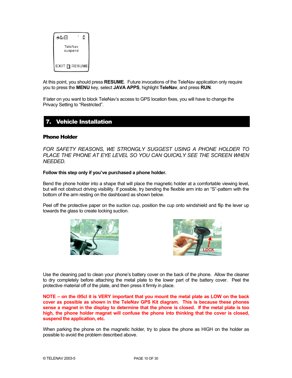 Telenav for Nextel Supported Devices: v2.1 for Motorola i88s, i58sr, i95cl User Manual | Page 10 / 30