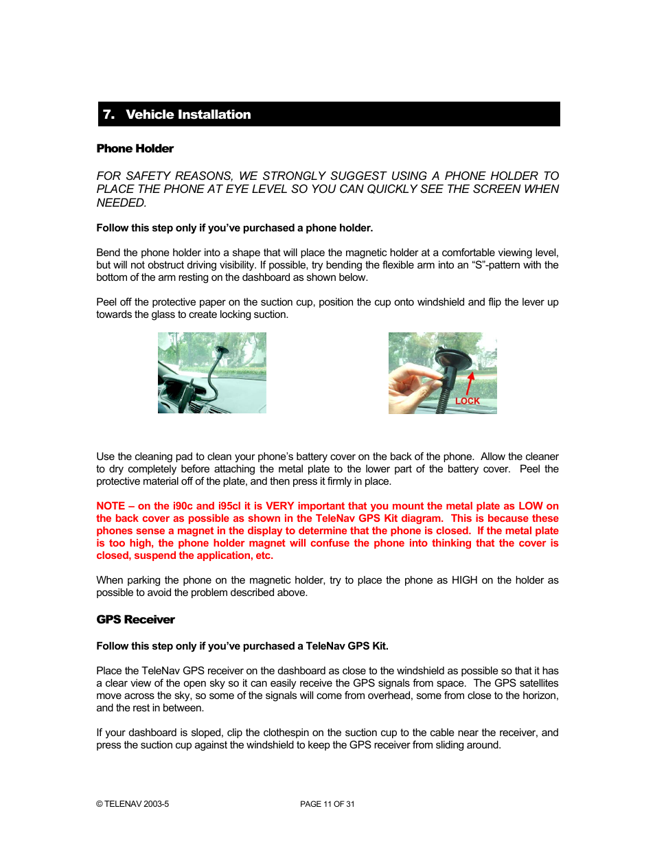 Telenav for Nextel Supported Devices: v2.0 for Motorola i88s, i58sr, i50sx, i55sr, i85s, i90c, i95cl User Manual | Page 11 / 31