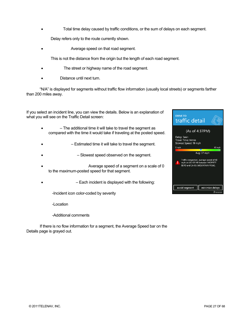 Telenav for Sprint Supported Devices: v5.8 for WinPhone7 User Manual | Page 27 / 68