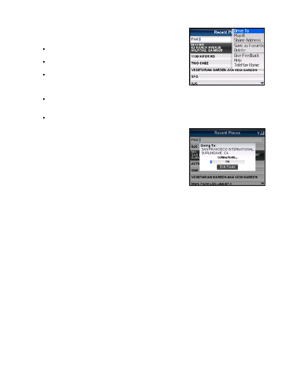 Telenav for Sprint Supported Devices: v5.5 for BlackBerry 8830, 8330, 8130 User Manual | Page 21 / 68