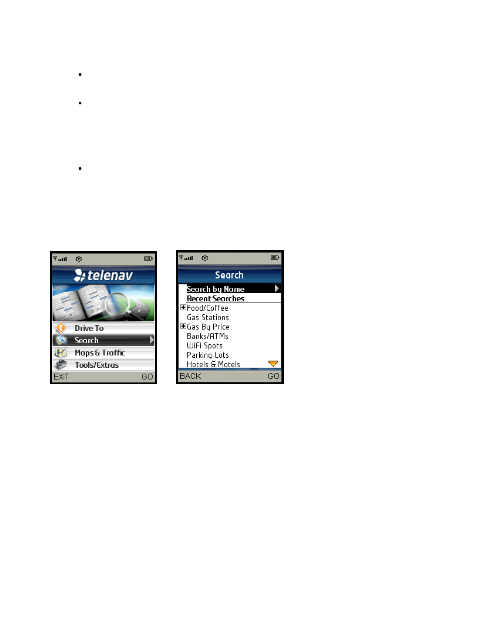 Directory menu | Telenav for Sprint Supported Devices: v5.2 for Samsung M500, M610; Sanyo M1, SCP-8400, Katana 6600 User Manual | Page 14 / 73