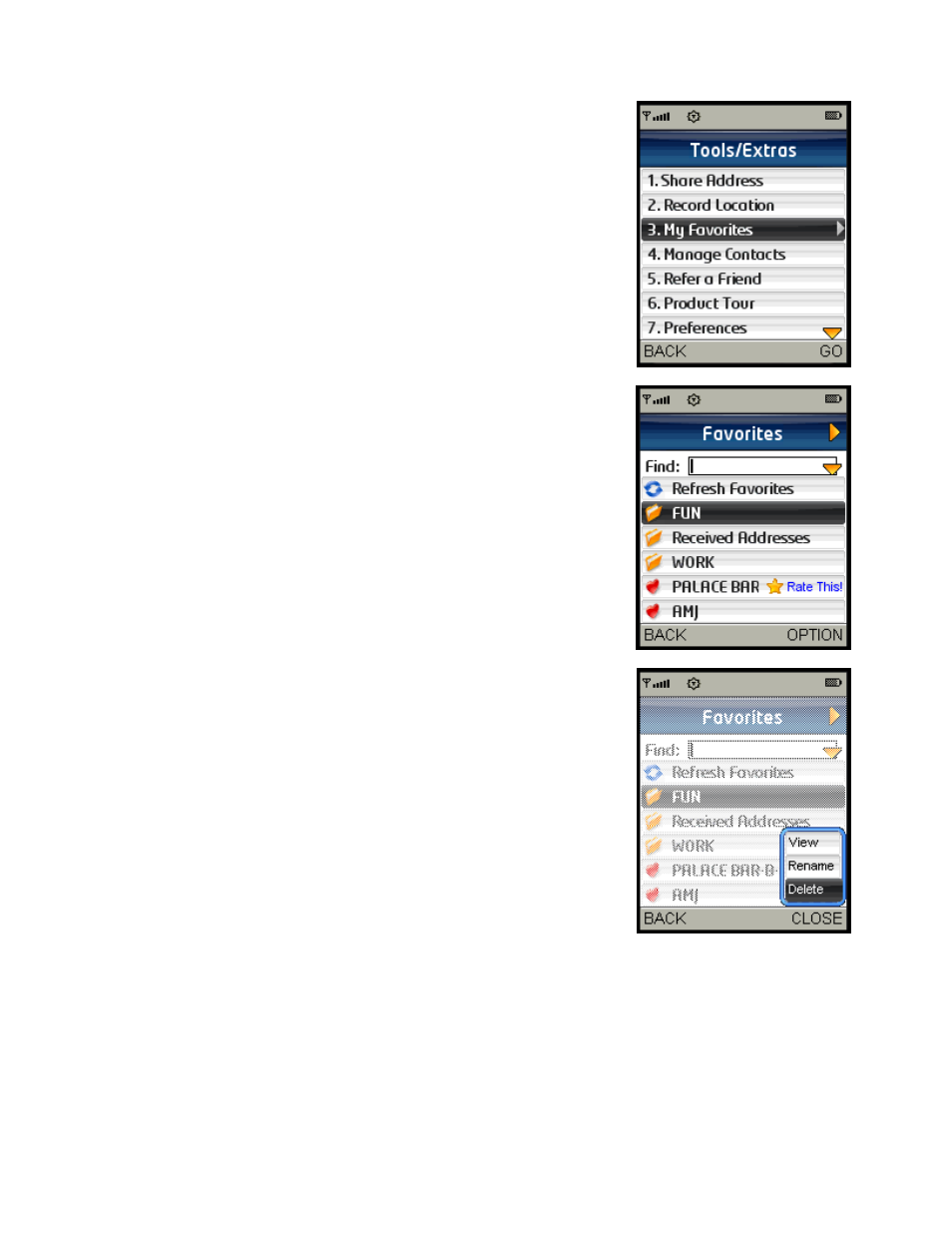Telenav for Sprint Supported Devices: v5.2 for Samsung M500, M610; Sanyo M1, SCP-8400, Katana 6600 User Manual | Page 54 / 73