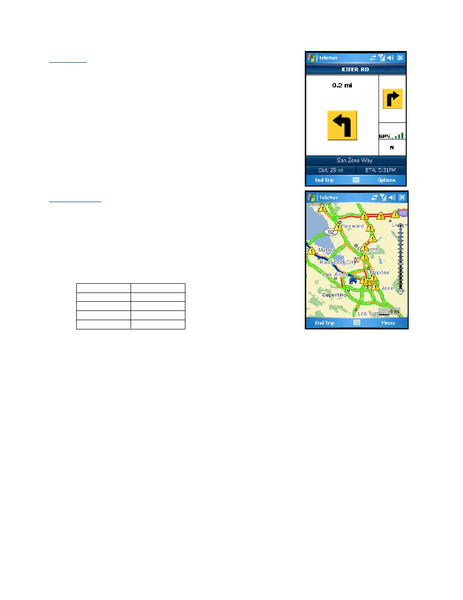 Turn icons, Map summary | Telenav for Sprint Supported Devices: v5.2 for HTC Touch User Manual | Page 32 / 72