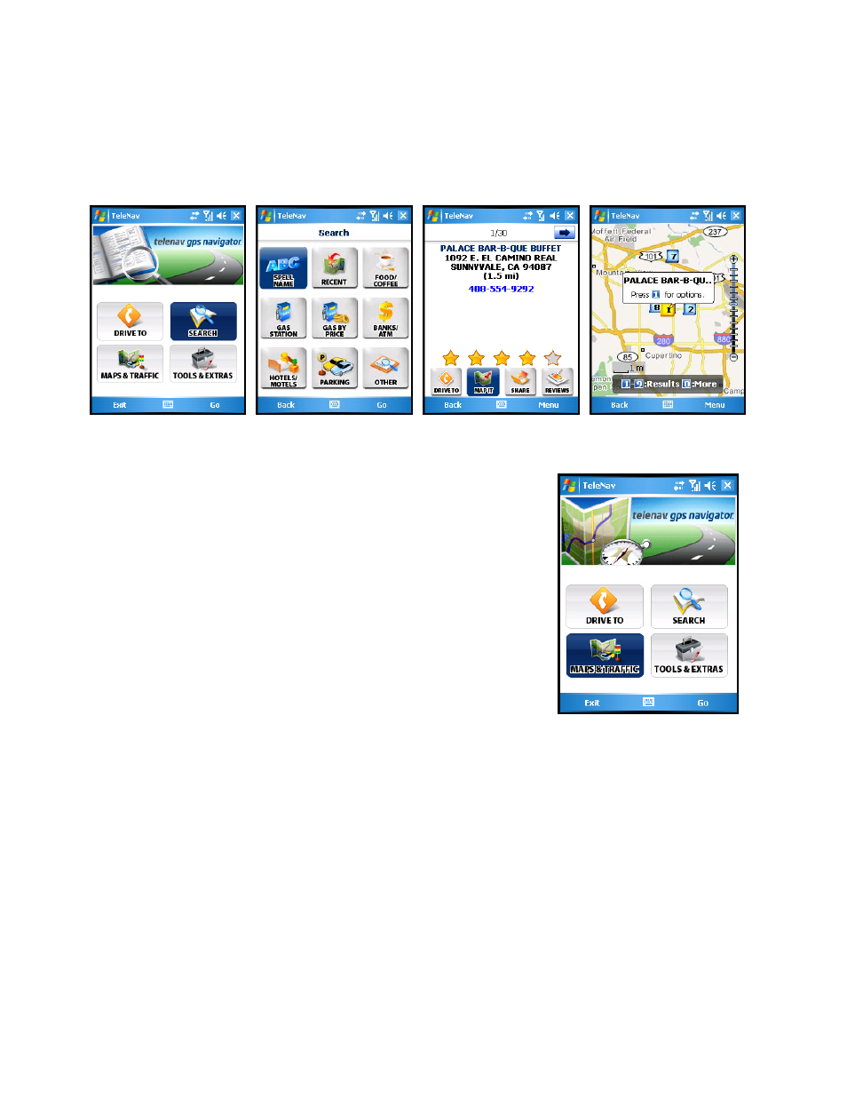 Check traffic | Telenav for Sprint Supported Devices: v5.2 for HTC Touch User Manual | Page 43 / 72