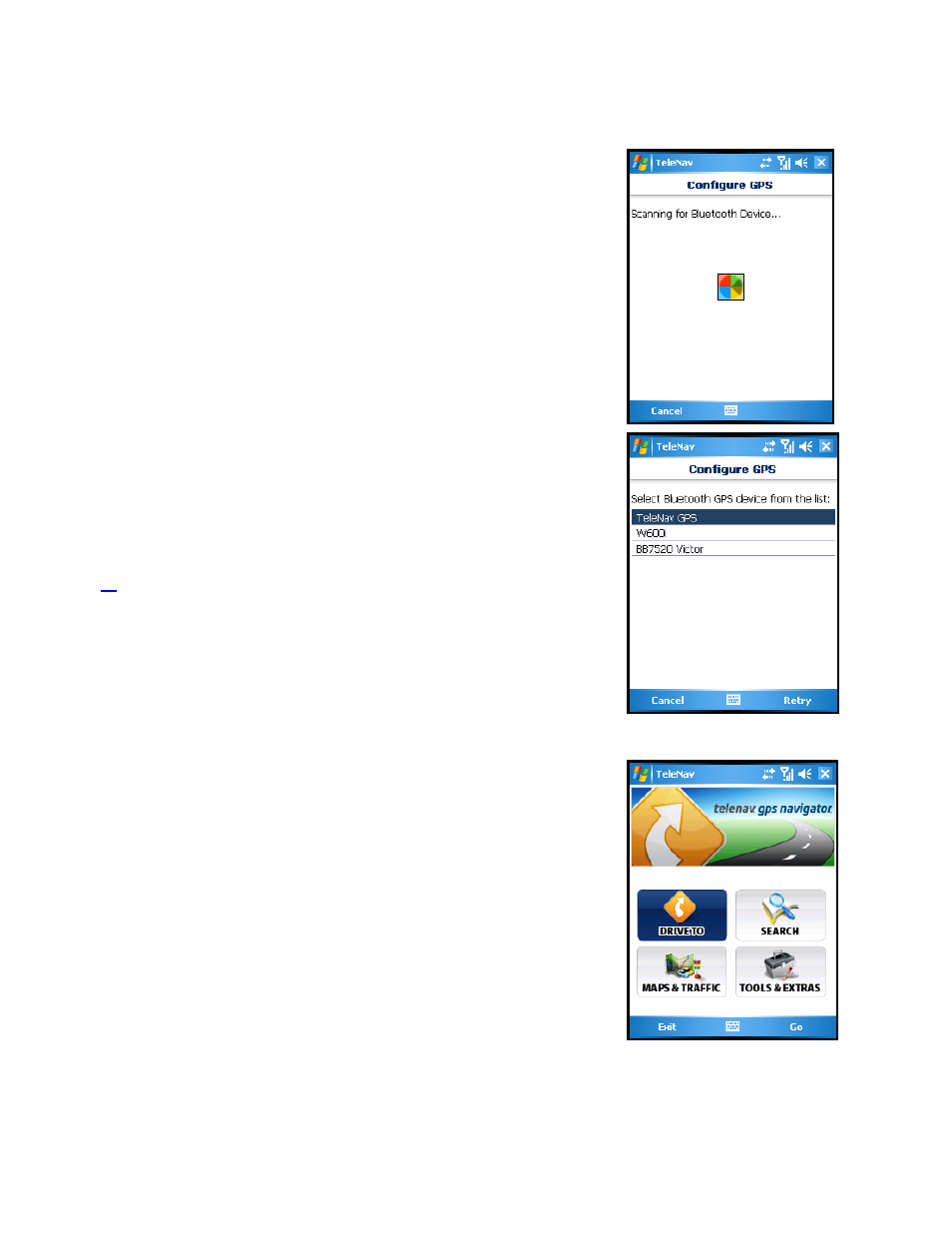 Telenav bluetooth gps configuration | Telenav for Sprint Supported Devices: v5.2 for HTC Mogul User Manual | Page 10 / 71