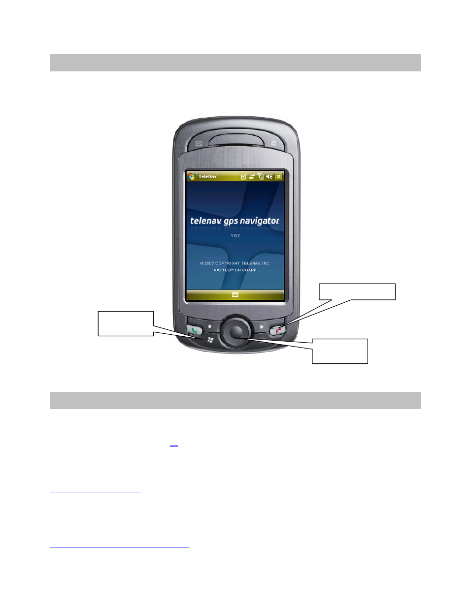 The device controls, Installing telenav gps navigator | Telenav for Sprint Supported Devices: v5.2 for HTC Mogul User Manual | Page 7 / 71