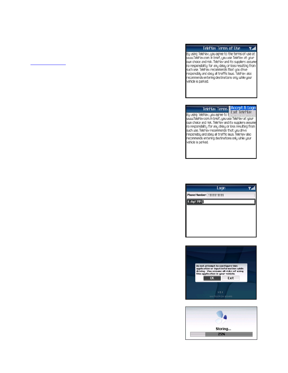 Terms of use, Registration | Telenav for Sprint Supported Devices: v5.1 for BlackBerry 7130, 8130, 8350i, 8703, 8830 Users Guide User Manual | Page 12 / 55
