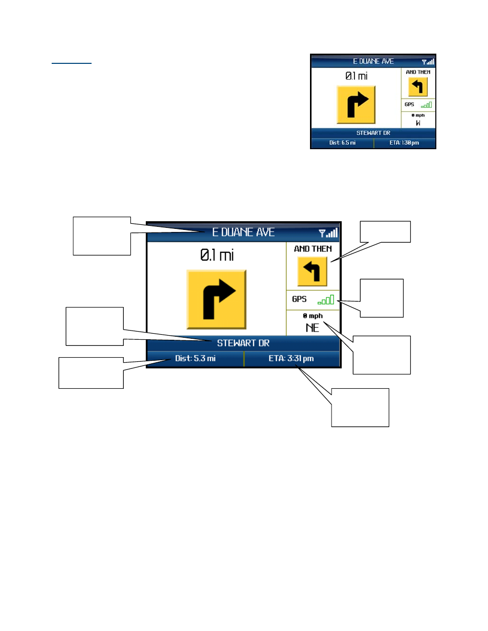 Turn icons | Telenav for Sprint Supported Devices: v5.1 for BlackBerry 7130, 8130, 8350i, 8703, 8830 Users Guide User Manual | Page 32 / 55