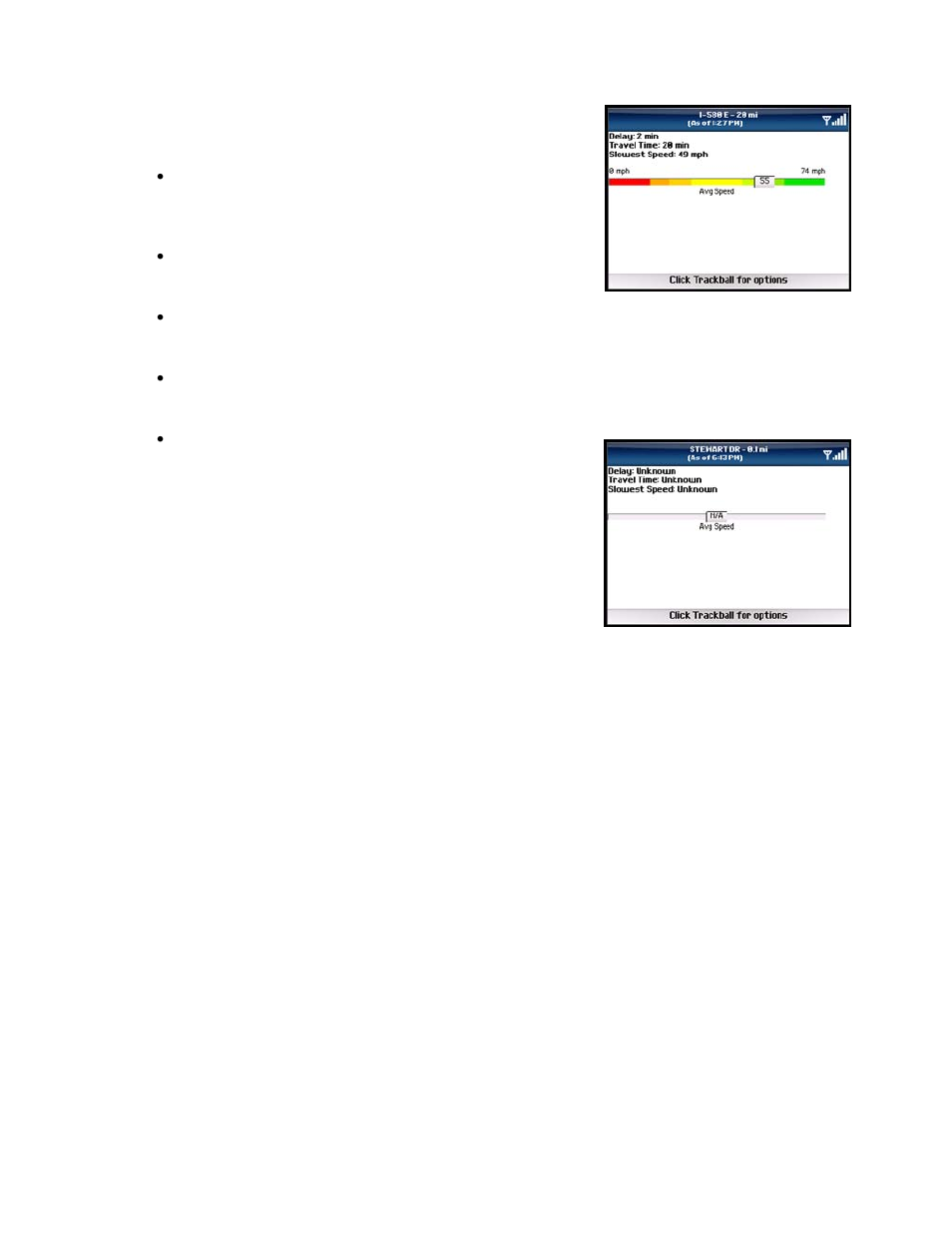 Telenav for Sprint Supported Devices: v5.1 for BlackBerry 7130, 8130, 8350i, 8703, 8830 Users Guide User Manual | Page 34 / 55