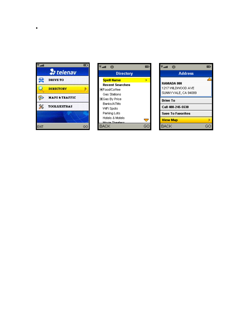 Telenav for Sprint Supported Devices: v5.1 for Sanyo Katana; Motorola RAZR, KRZR User Manual | Page 46 / 54