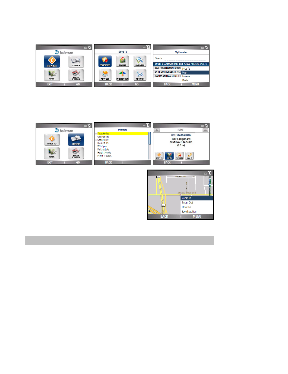 Tools/extras menu | Telenav for Sprint Supported Devices: v5.0 for Motorola Q User Manual | Page 33 / 42