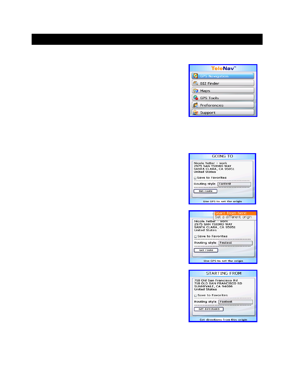 Telenav for Sprint Supported Devices: v4.4 for BlackBerry 7130e, 8703e Users Guide User Manual | Page 16 / 34