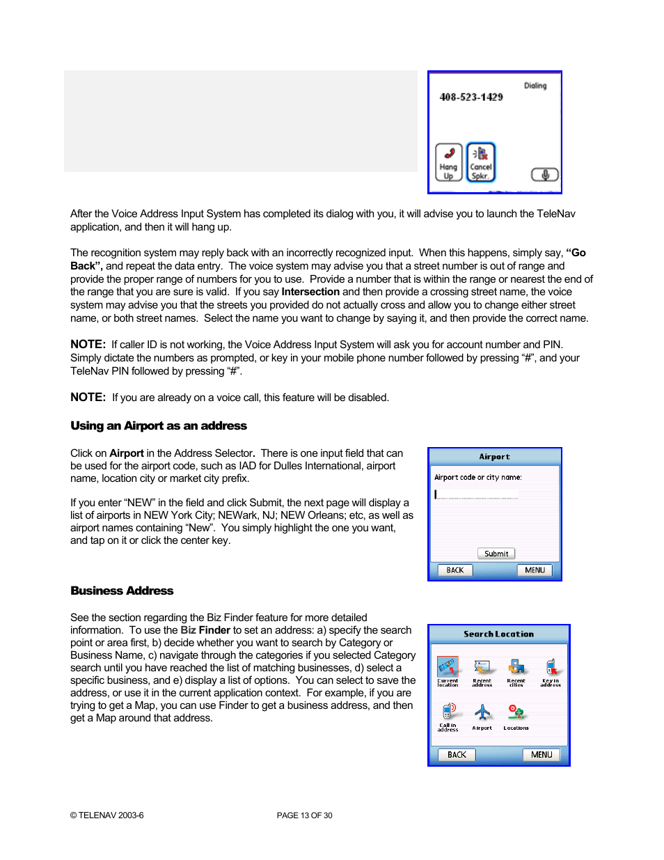 Telenav for AT&T Supported Devices: v4.1 for Palm Treo 650 Users Guide User Manual | Page 13 / 30