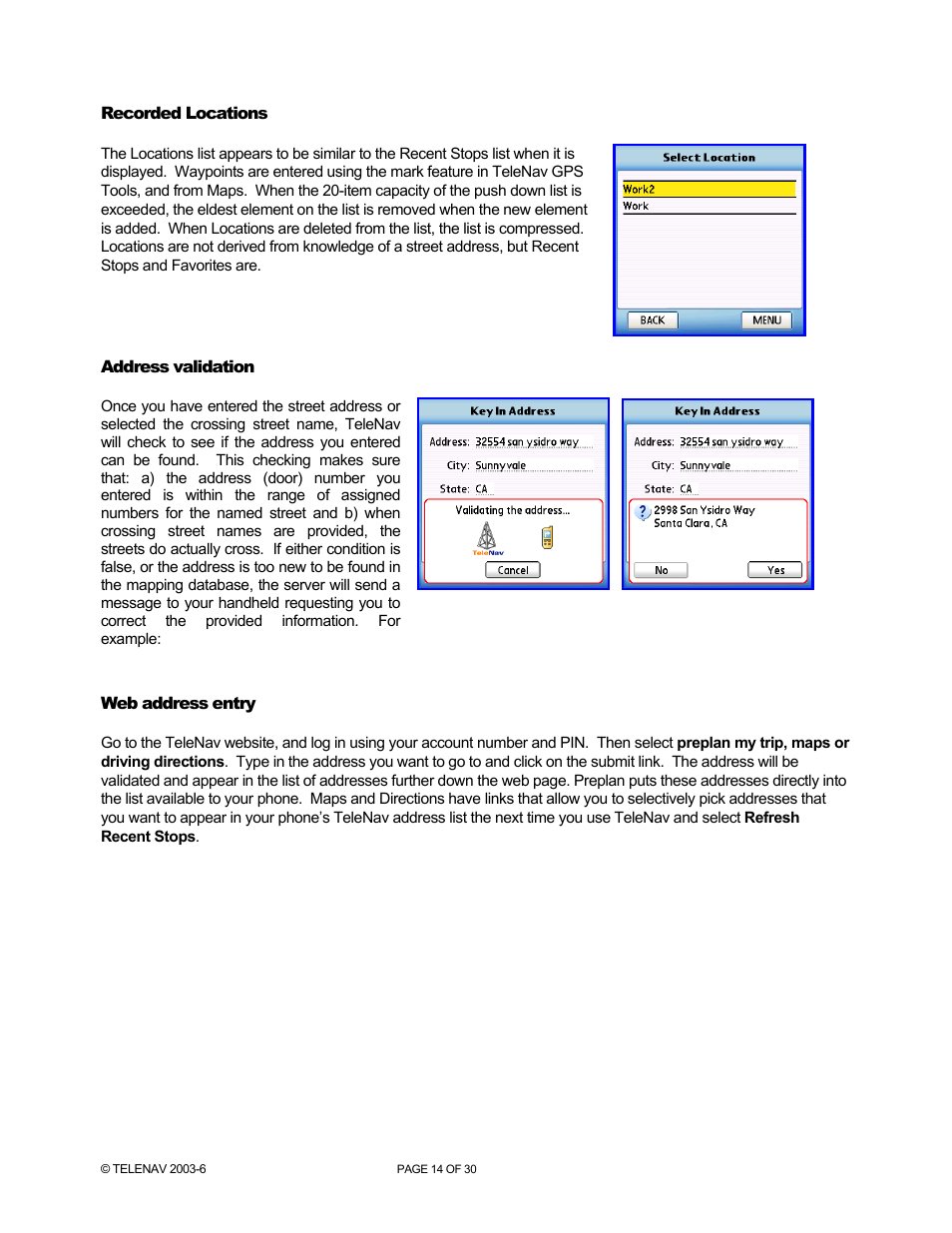 Telenav for AT&T Supported Devices: v4.1 for Palm Treo 650 Users Guide User Manual | Page 14 / 30