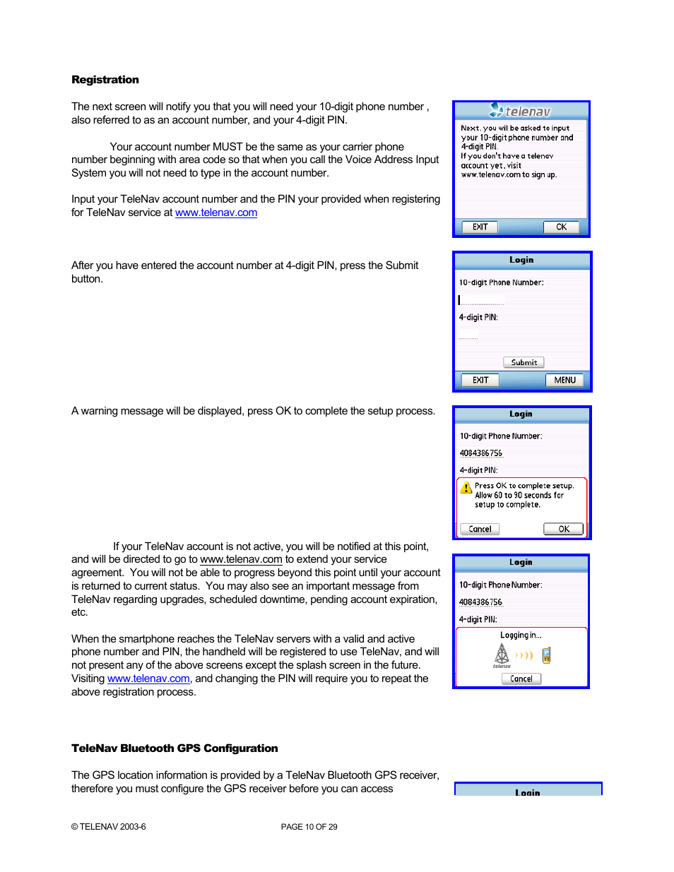 Telenav for Sprint Supported Devices: v4.1 for Palm Treo 700wx User Manual | Page 10 / 29
