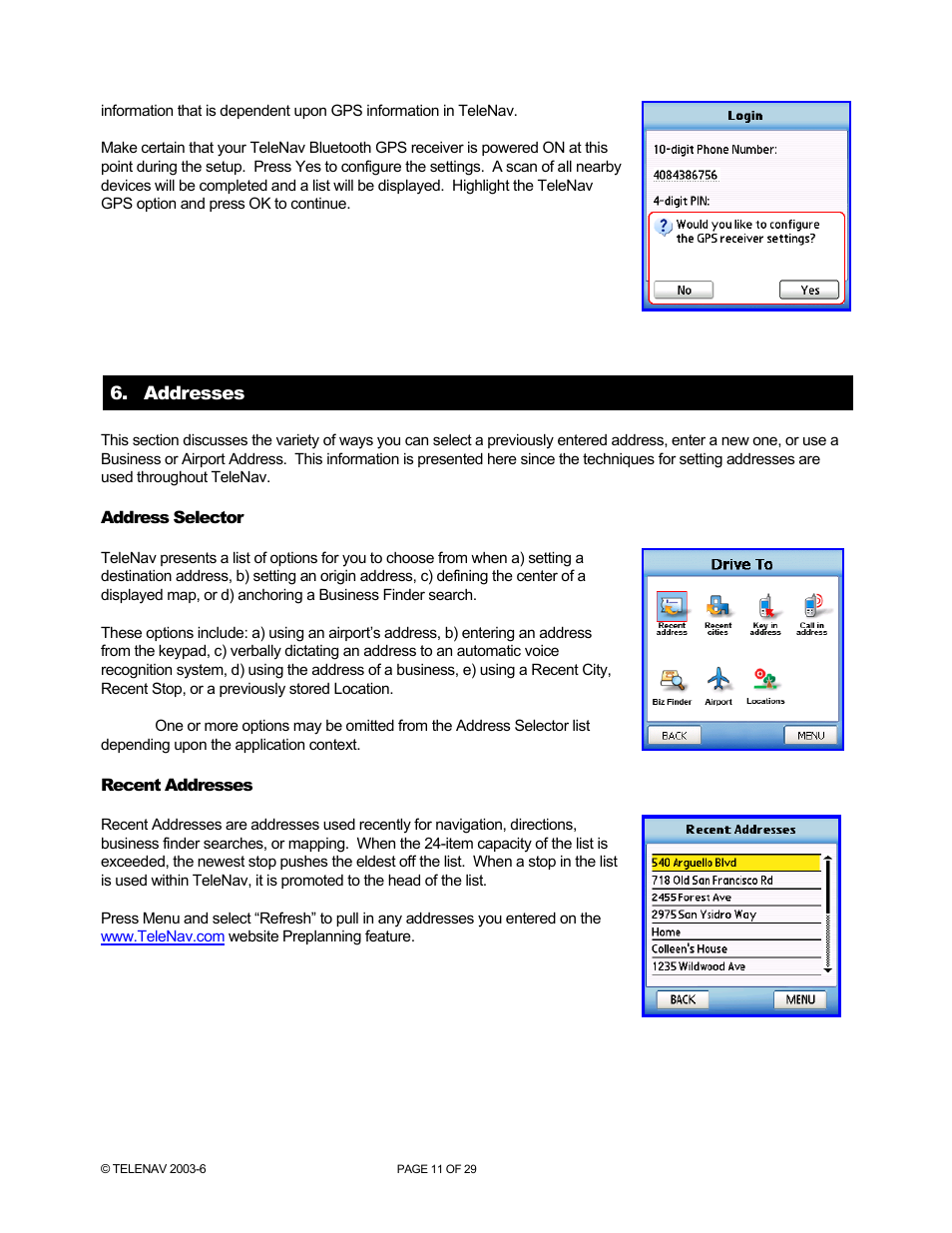 Telenav for Sprint Supported Devices: v4.1 for Palm Treo 700wx User Manual | Page 11 / 29