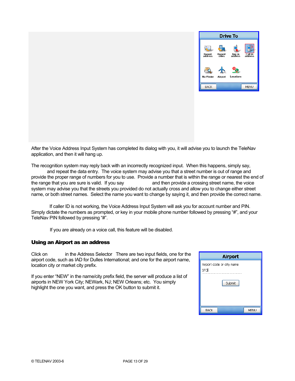 Telenav for Sprint Supported Devices: v4.1 for Palm Treo 700wx User Manual | Page 13 / 29
