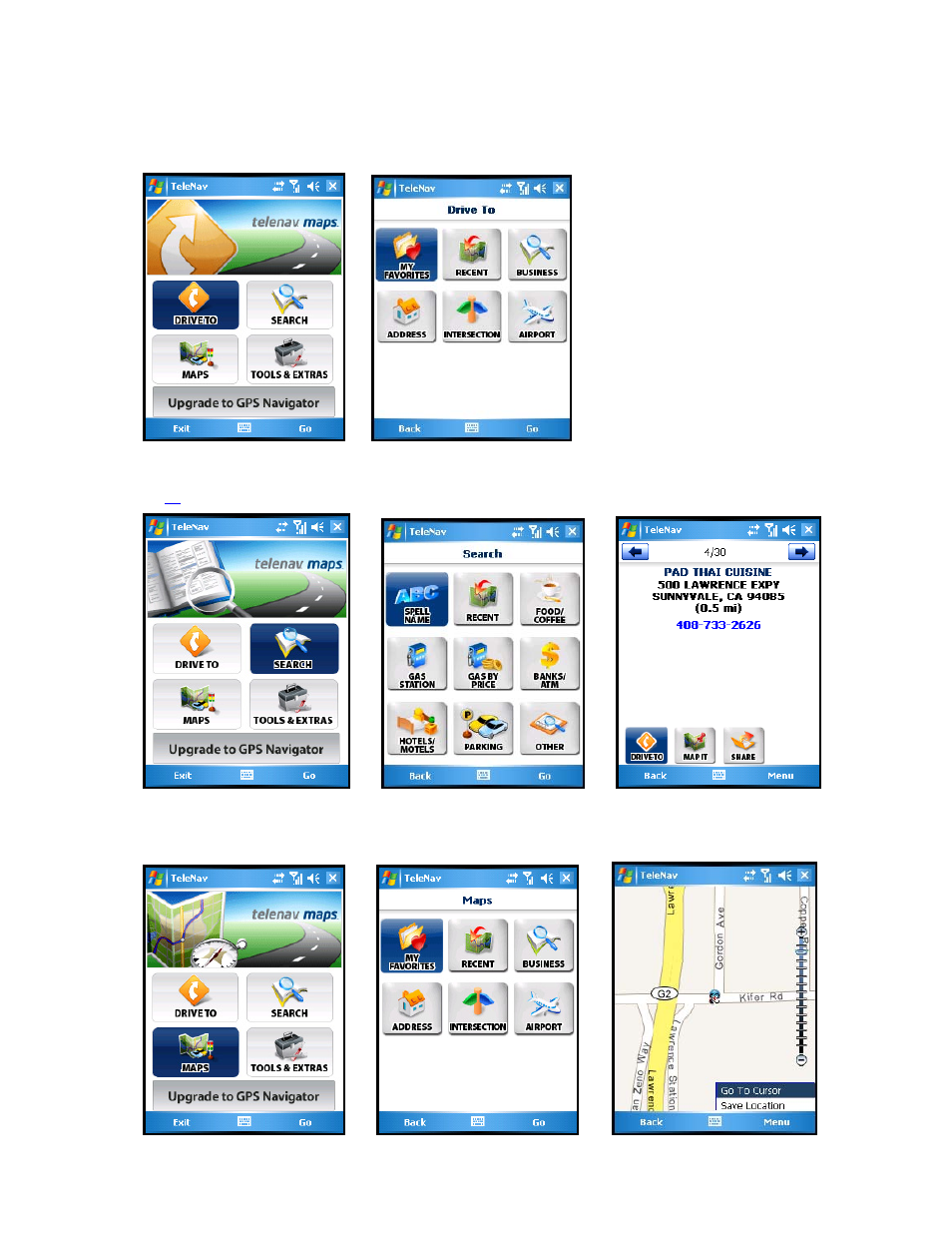 Telenav for AT&T Supported Devices: v2.0 for Windows Mobile; HTC 8525, 8925; Samsung BlackJack 2 Users Guide User Manual | Page 17 / 57