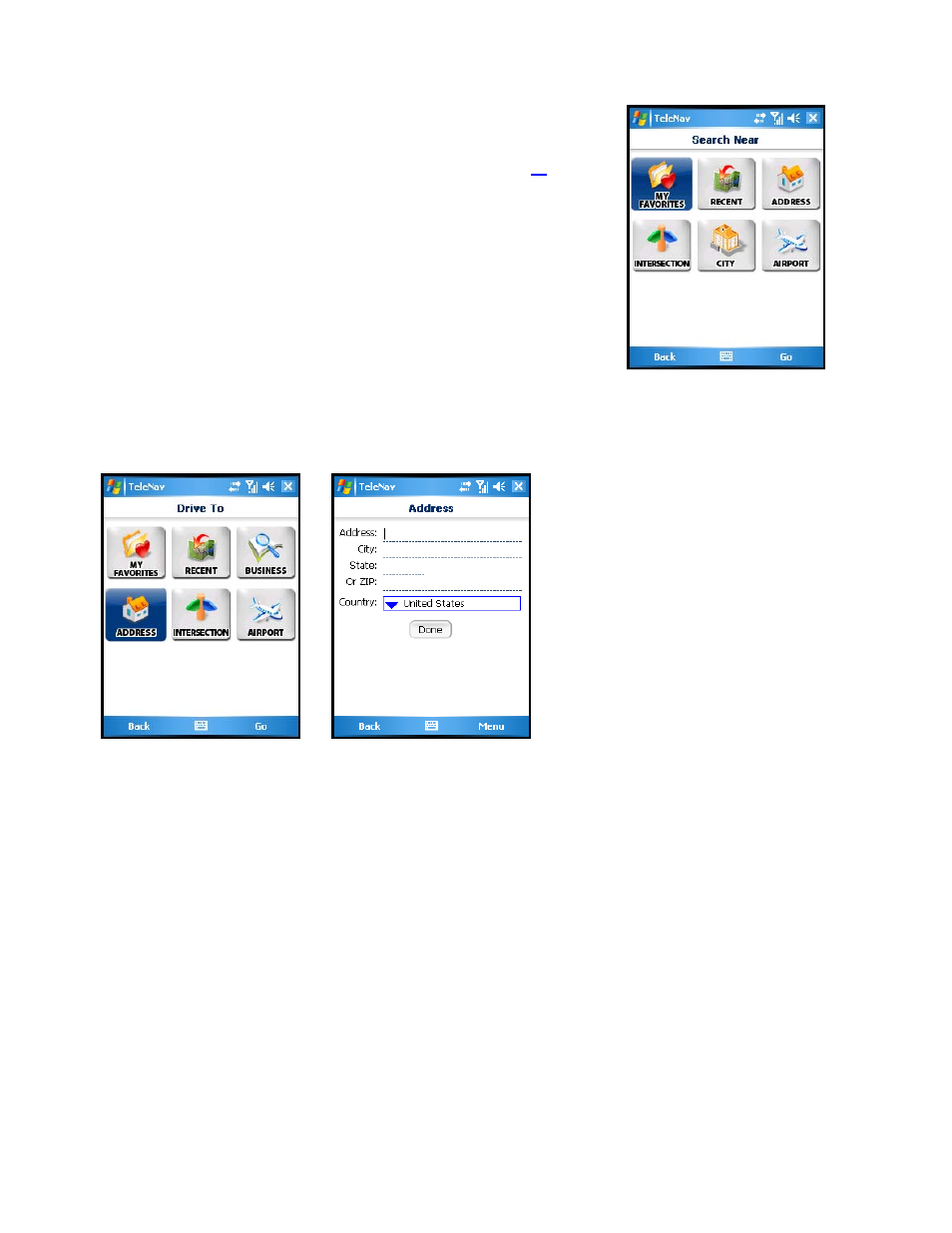 Address – type it | Telenav for AT&T Supported Devices: v2.0 for Windows Mobile; HTC 8525, 8925; Samsung BlackJack 2 Users Guide User Manual | Page 22 / 57