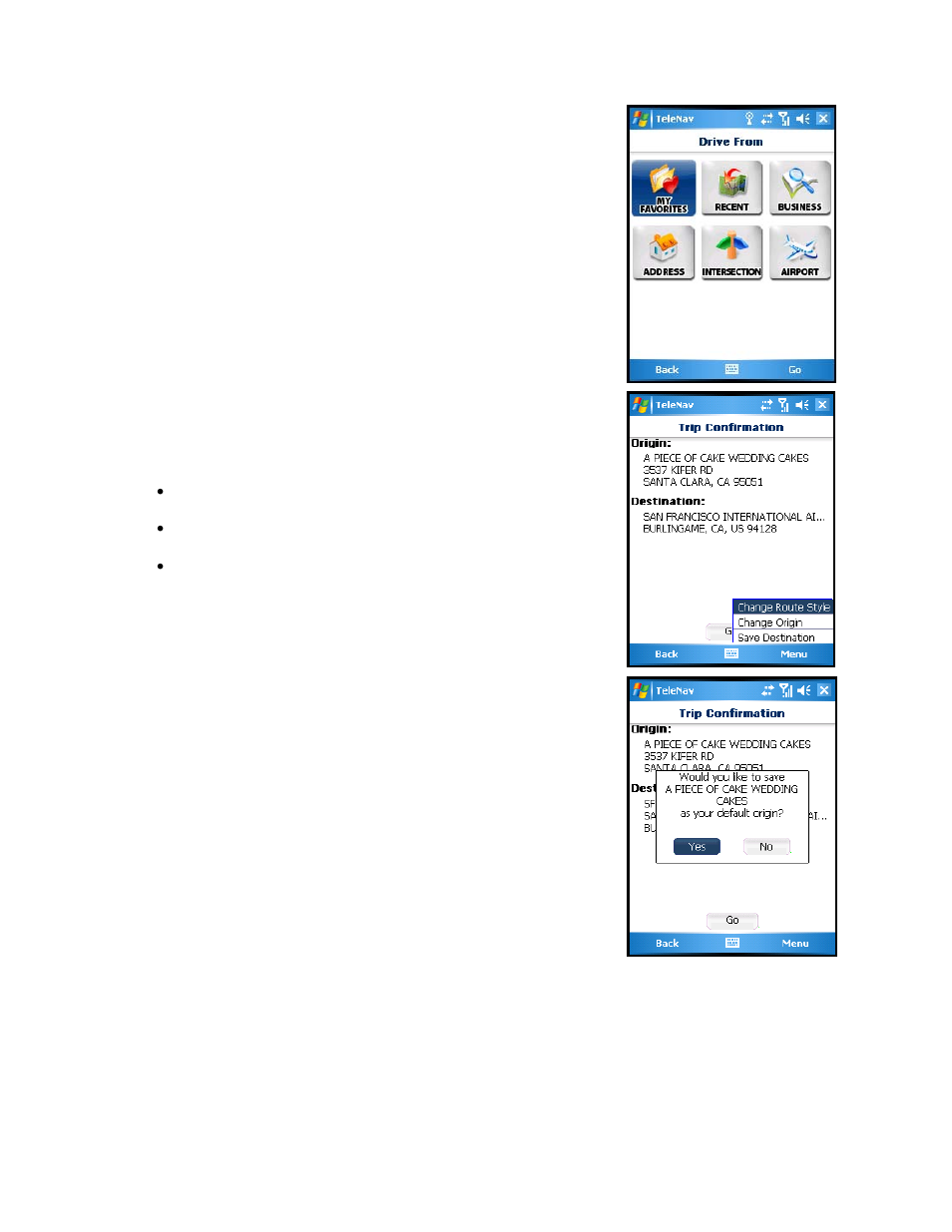 Telenav for AT&T Supported Devices: v2.0 for Windows Mobile; HTC 8525, 8925; Samsung BlackJack 2 Users Guide User Manual | Page 25 / 57