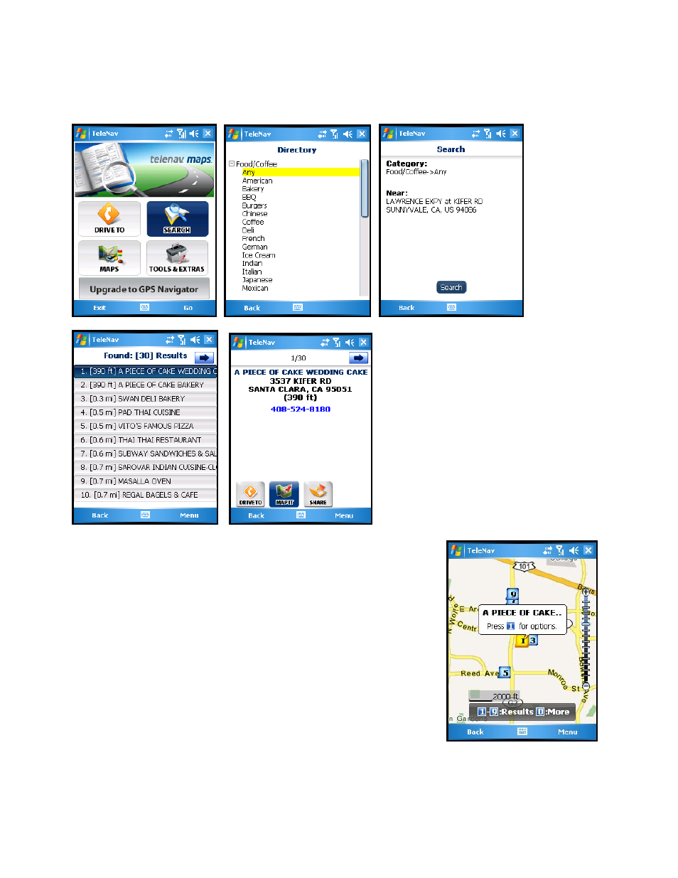 Telenav for AT&T Supported Devices: v2.0 for Windows Mobile; HTC 8525, 8925; Samsung BlackJack 2 Users Guide User Manual | Page 33 / 57