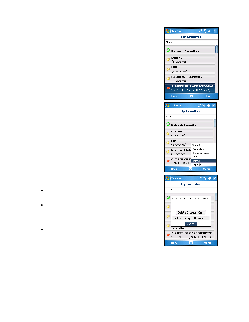 Telenav for AT&T Supported Devices: v2.0 for Windows Mobile; HTC 8525, 8925; Samsung BlackJack 2 Users Guide User Manual | Page 41 / 57