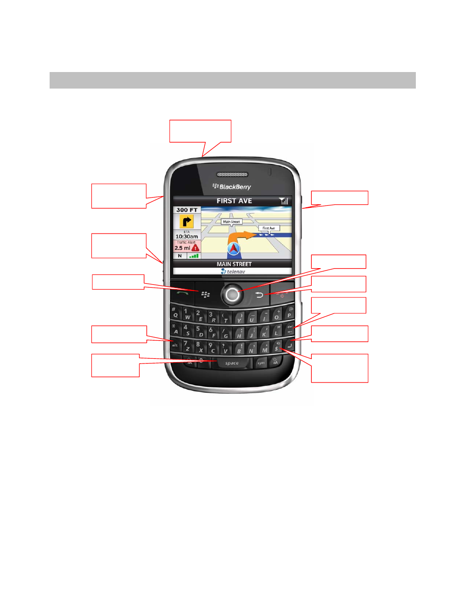 Device controls | Telenav for AT&T Supported Devices: v5.5 for BlackBerry smartphones User Manual | Page 9 / 67