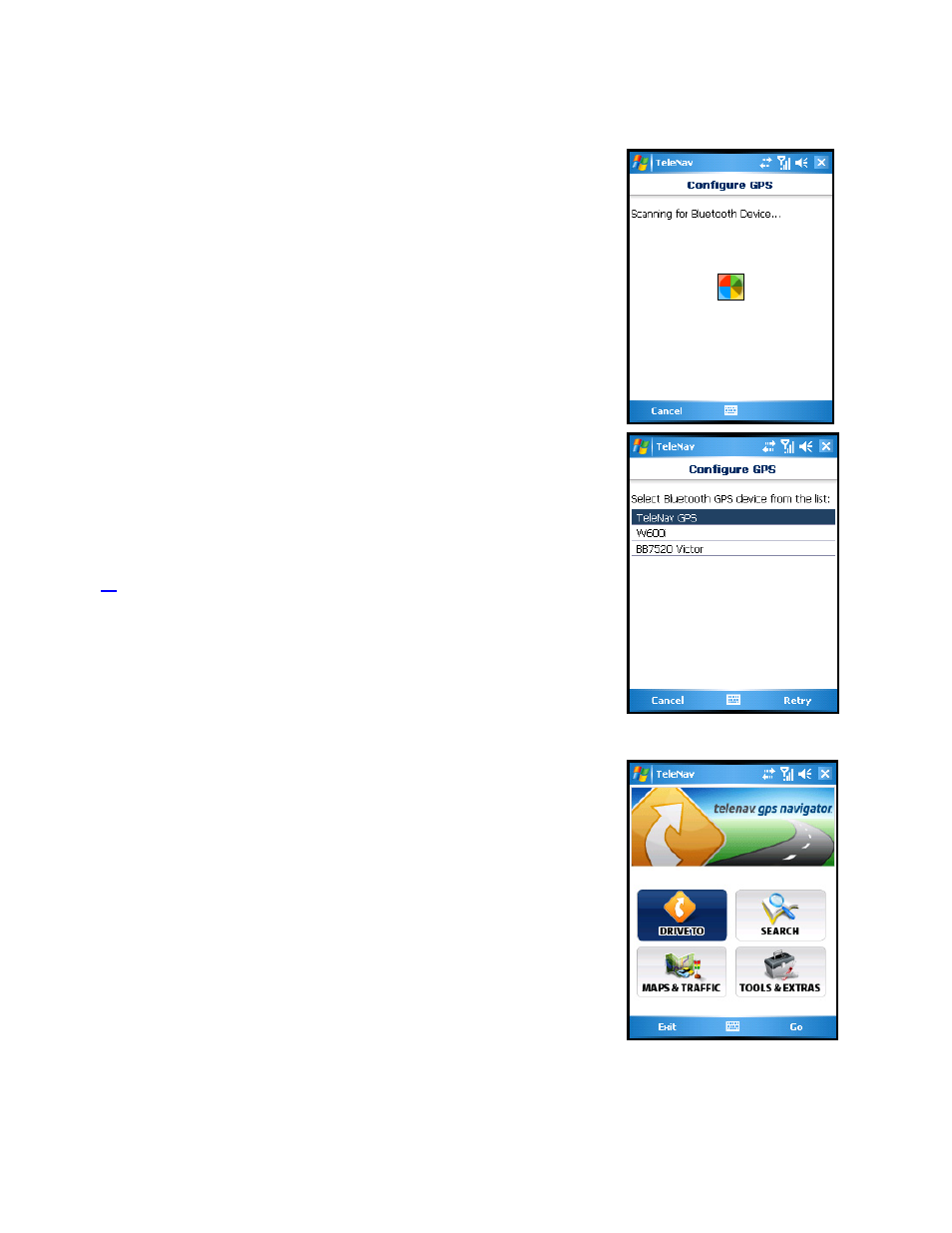 Telenav bluetooth gps configuration | Telenav for AT&T Supported Devices: v5.2 for Windows Mobile; HTC 8525, 8925; Samsung BlackJack 2 Users Guide User Manual | Page 11 / 72
