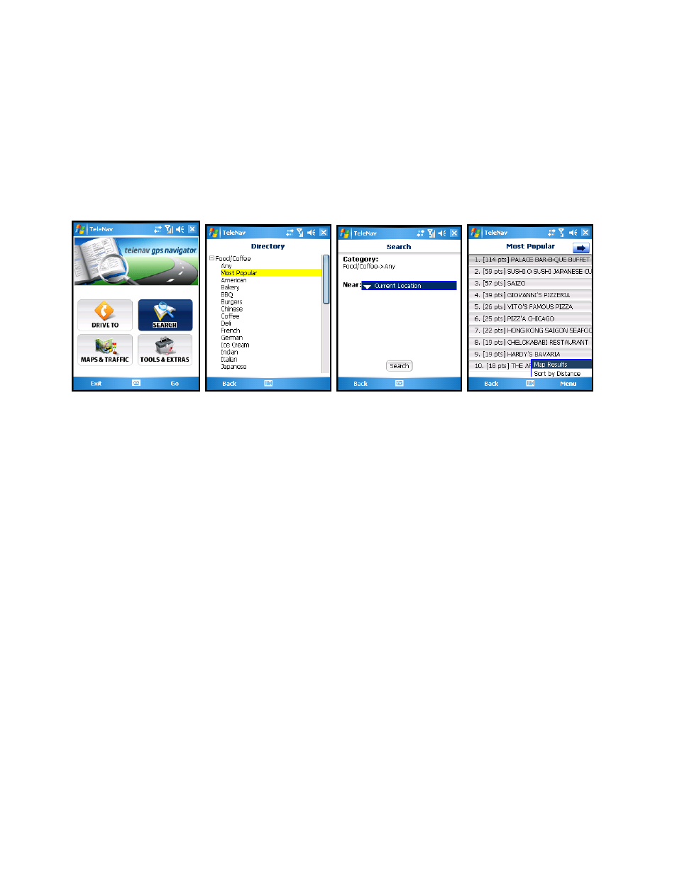 Map results | Telenav for AT&T Supported Devices: v5.2 for Windows Mobile; HTC 8525, 8925; Samsung BlackJack 2 Users Guide User Manual | Page 40 / 72