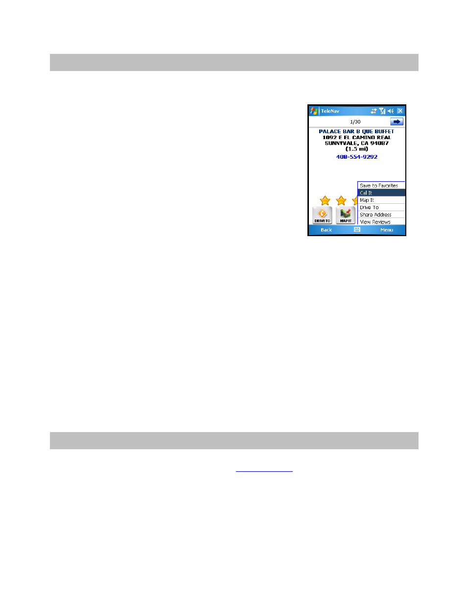 Phone calls, Making a phone call from telenav gps navigator, Taking an incoming call | Interruption of other services, Change your pin number | Telenav for AT&T Supported Devices: v5.2 for Windows Mobile; HTC 8525, 8925; Samsung BlackJack 2 Users Guide User Manual | Page 66 / 72