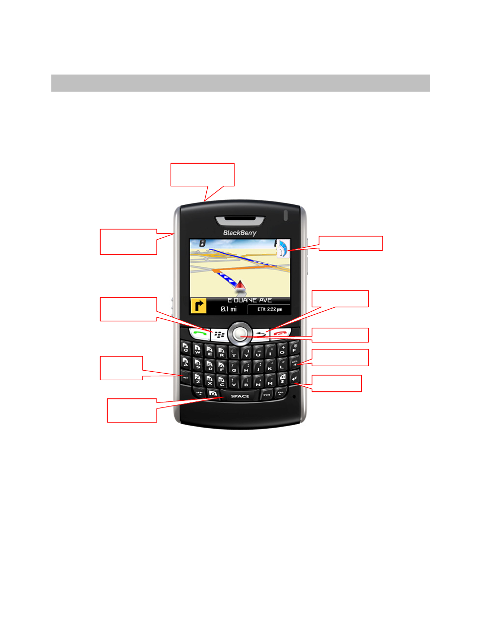 Device controls | Telenav for AT&T Supported Devices: v5.1 for BlackBerry 8100, 8300, 8310, 8700, 8800 User Manual | Page 7 / 51