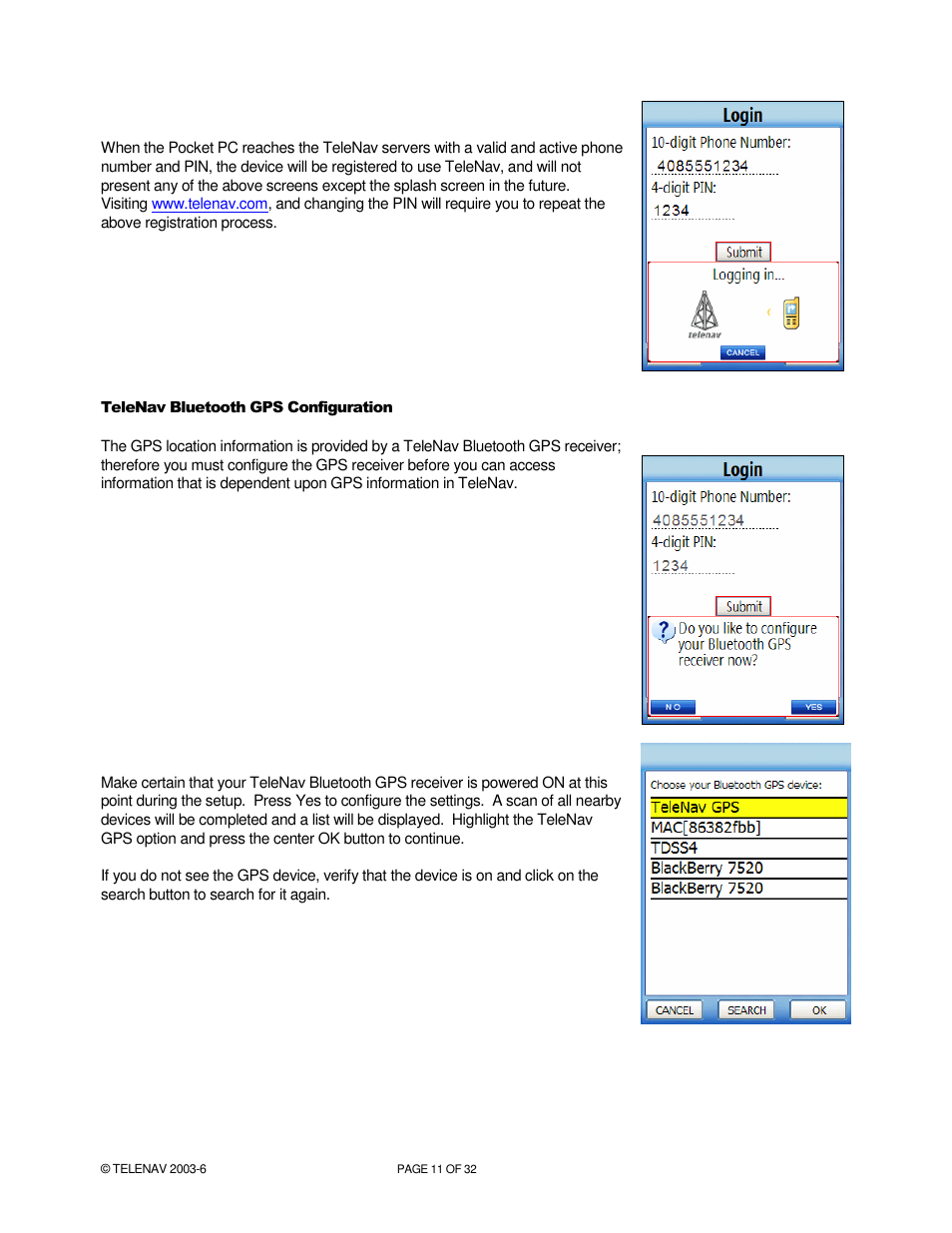Telenav for AT&T Supported Devices: v4.1 for AT&T 8125, 8525 Users Guide User Manual | Page 11 / 32