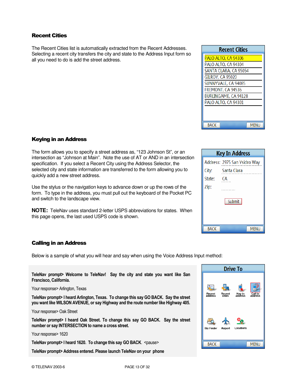 Telenav for AT&T Supported Devices: v4.1 for AT&T 8125, 8525 Users Guide User Manual | Page 13 / 32