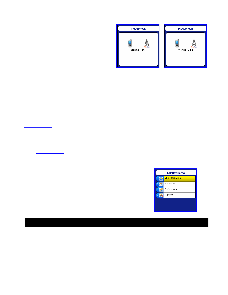 Telenav main menu, Addresses | Telenav for AT&T Supported Devices: v3.9 Lite for Motorola SLVR L6, L7, RAZR V3i Users Guide User Manual | Page 7 / 23