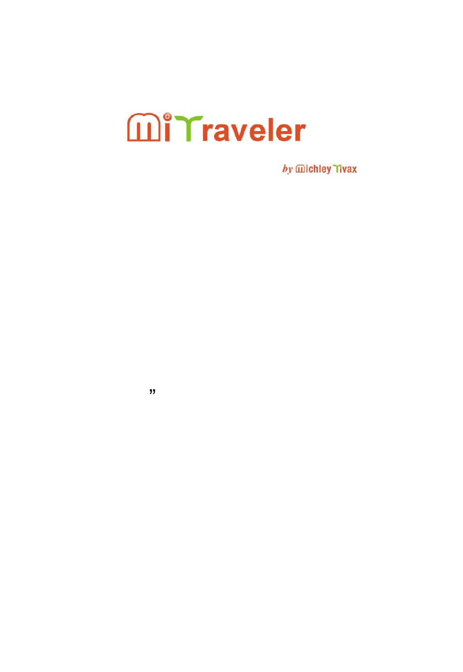 Tivax MiTraveler 970 User Manual | 13 pages