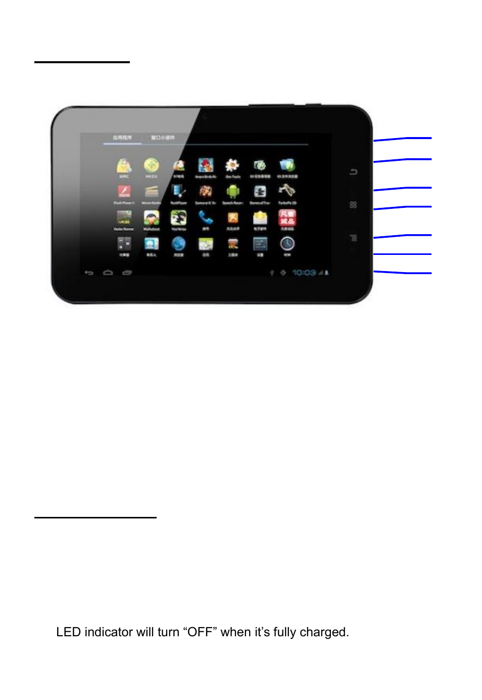 Tablet parts, Getting started | Tivax MiTraveler 7D-8 User Manual | Page 5 / 15