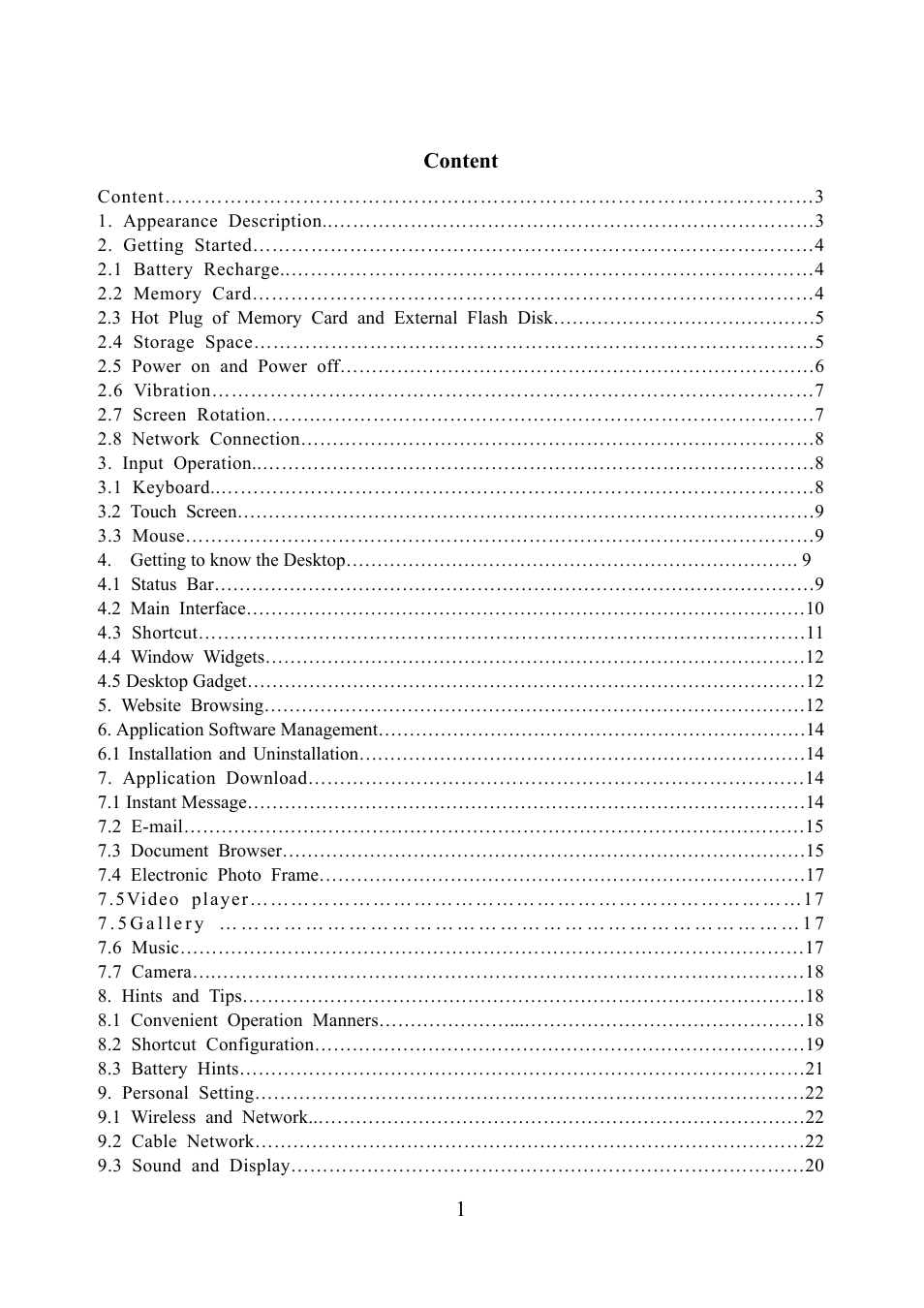 Content | Tivax MiTraveler 10R User Manual | Page 2 / 29