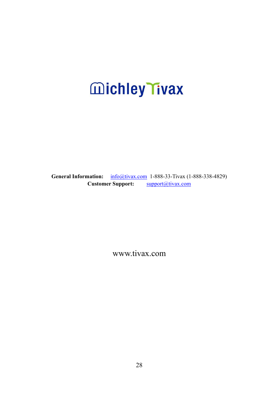 Tivax MiTraveler 10R User Manual | Page 29 / 29